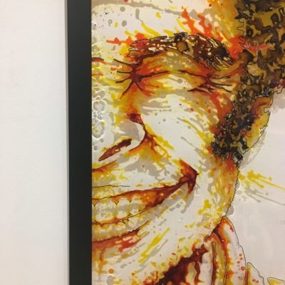 CED !? paint on plexiglass, 50x75, Christophe monteil, Kriss, Montpellier, France